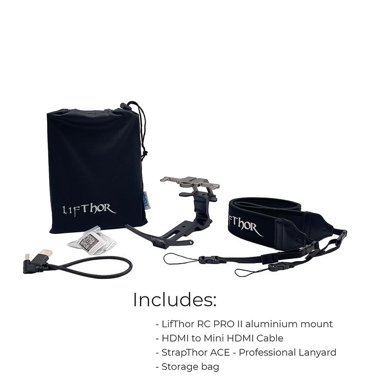 LifThor Monitorhalterung V2 für DJI RC Pro, Ansicht Lieferumfang