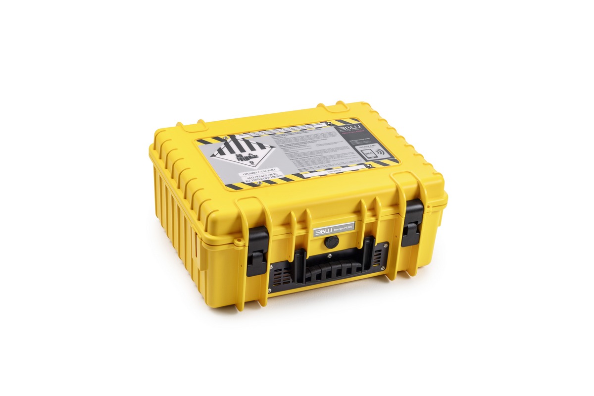 B&W Akkutransportkoffer P908.8 gelb (zertifiziert nach P903 und P908)