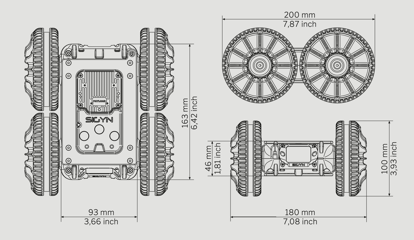 Axon (SkyHero) Sigyn MkI Radmaße