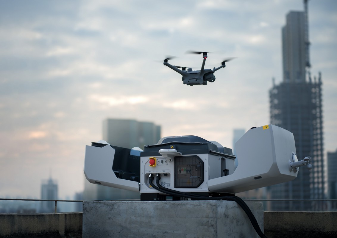 DJI Dock 3 - Matrice 4 im Flug