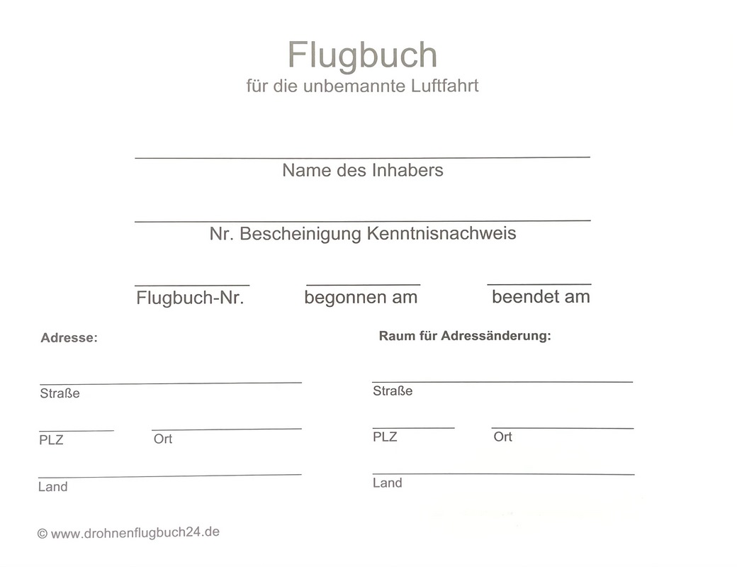 Flugbuch zur Dokumentation von Copter-Einsätzen