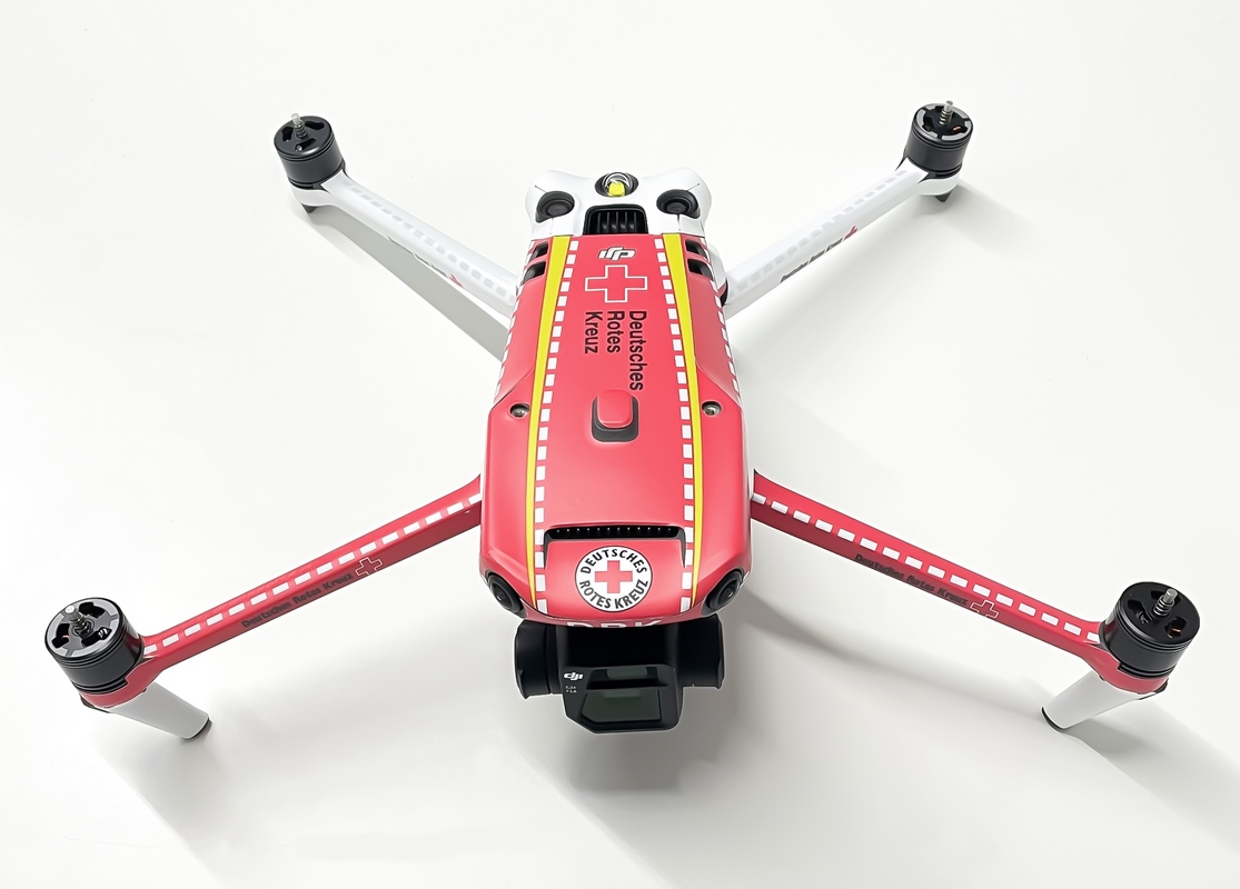DJI Mavic 3 Enterprise | Drohnen-Folien-Set DRK, Ansicht oben vorne