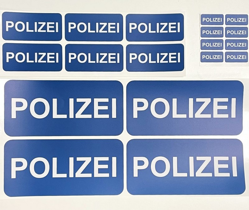 Aufkleber Polizei - 3er-Set