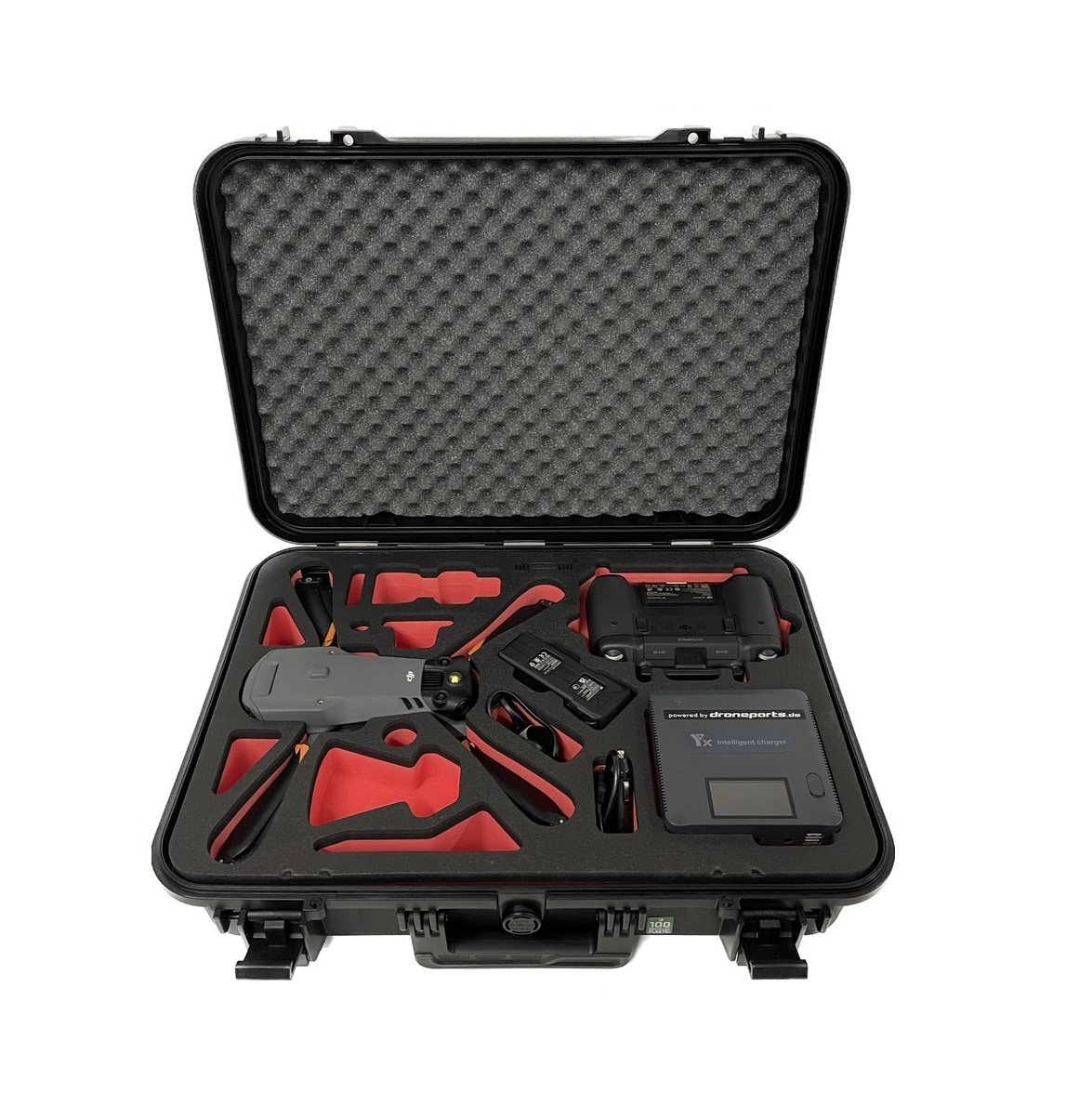 DJI M3E | RTF Pro BOS Koffer - DP Version, Ansicht geöffnet und bestückt