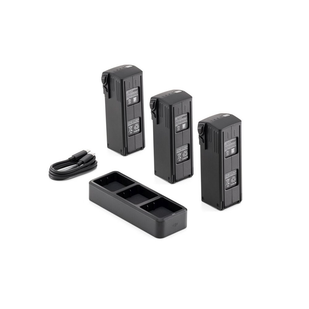 DJI Mavic 3 Enterprise | Battery Kit (3x Akku + 3-Ladehub + USB-C Kabel) PART 05, Ansicht Lieferumfang