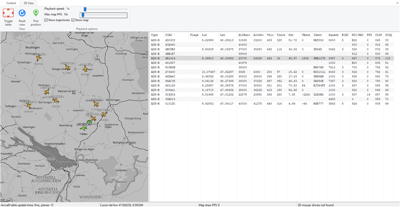ADS-B und Flarm Transponder und Empfänger Reichweitentest