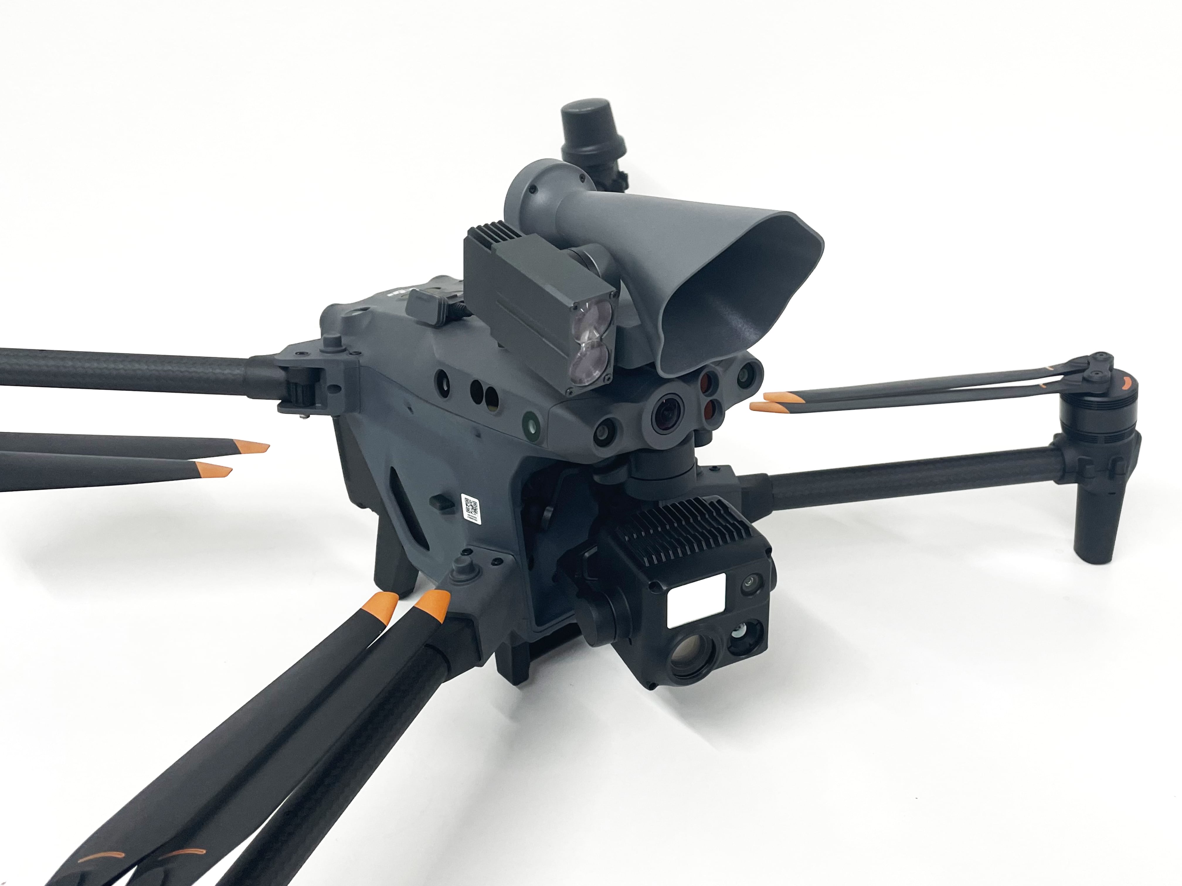 LP12 Suchscheinwerfer- und Lautsprechersystem für DJI M30T, Ansicht auf M30T