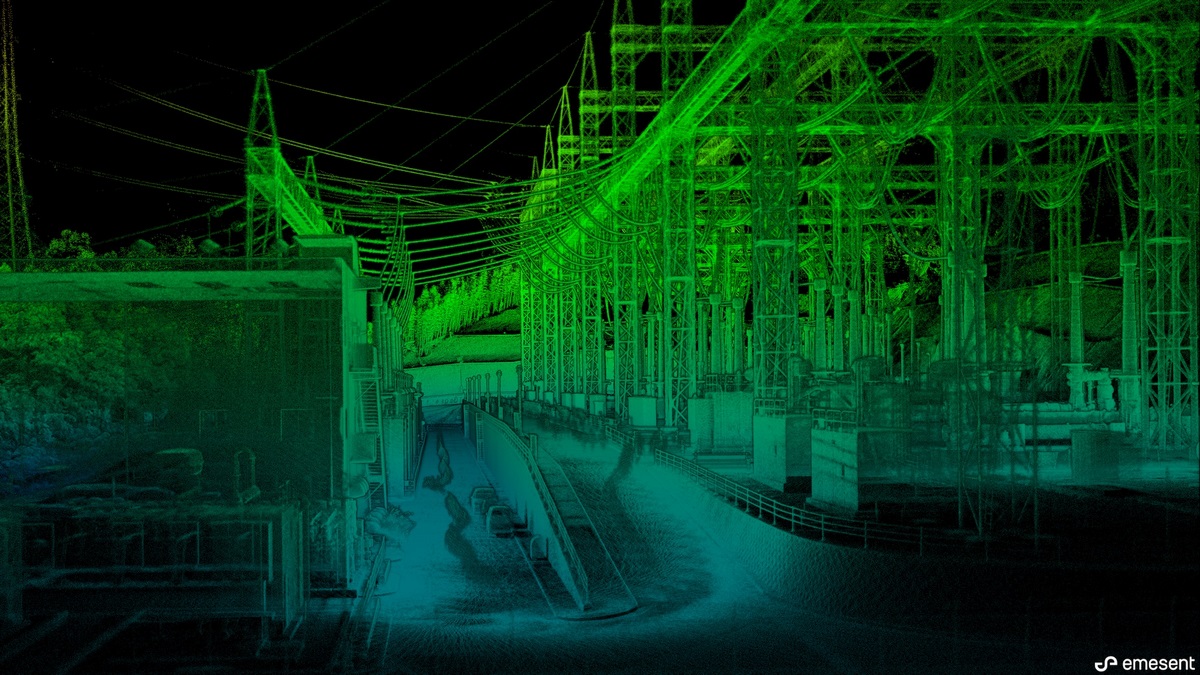 emesent Hovermap Ansicht Umspannwerk