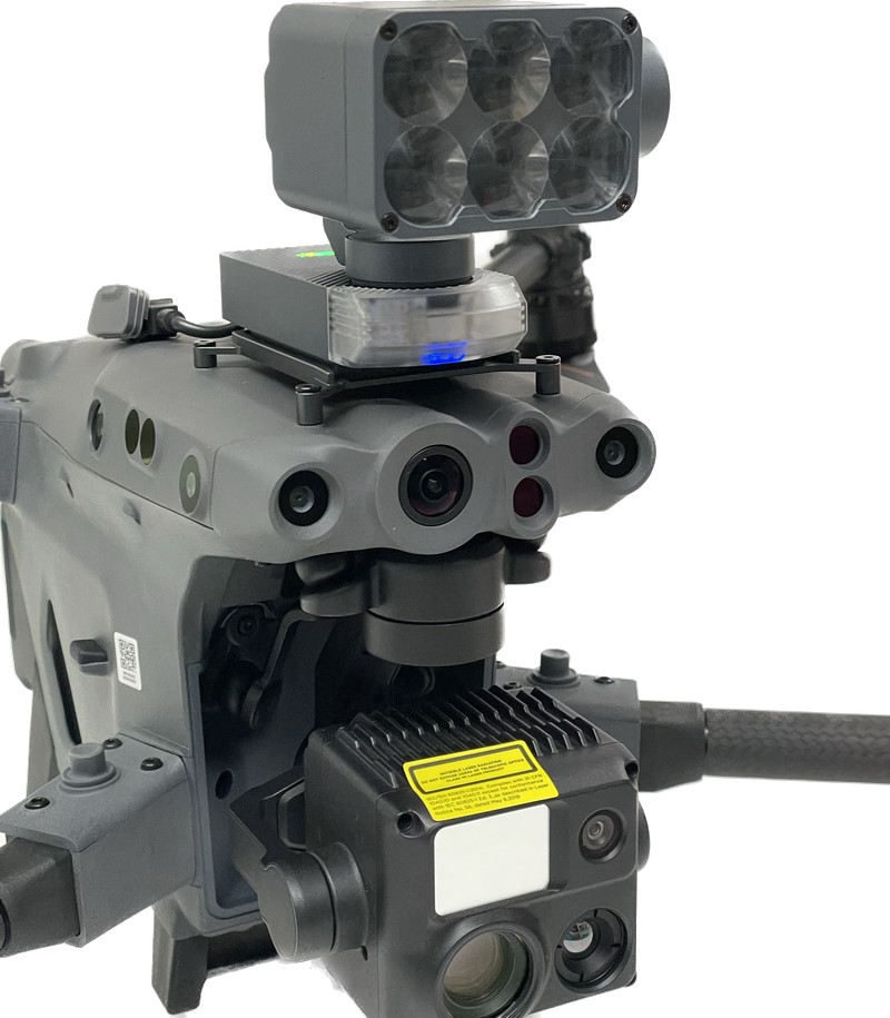 GL60 Mini Suchscheinwerfer für DJI Matrice 30 Serie, auf Drohne installiert