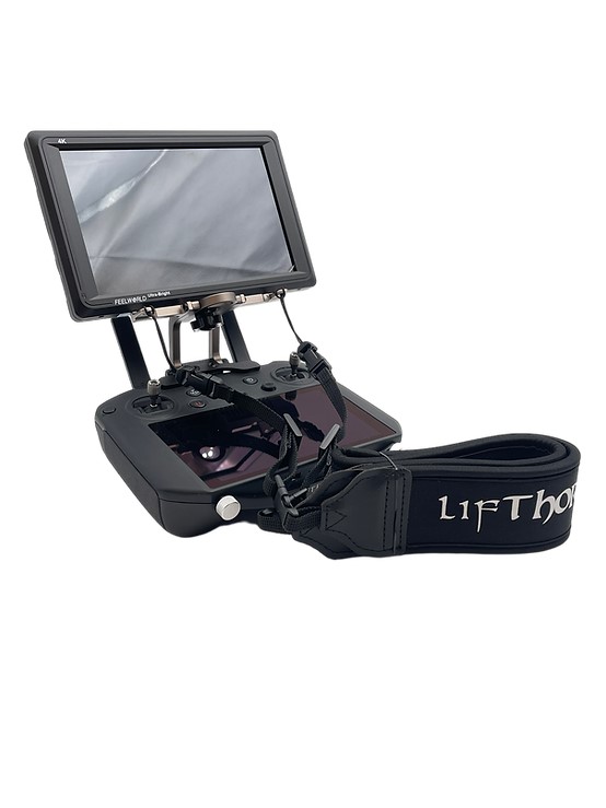 LifThor Monitorhalterung V2 für DJI RC Pro, mit Monitor an Controller vorne