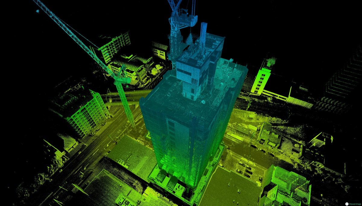 emesent Hovermap Ansicht Gebäudeaufnahme