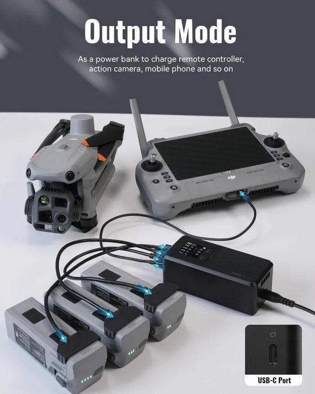 DJI Matrice 4E/4T | LKTOP Matrice 4E/T Lader für 3 Akkus + Sender 200 Watt