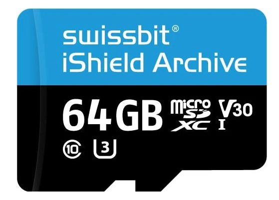 Swissbit iShield Archive MicroSD Karte / 64GB / Class10 / U3 / ExFAT / FAT32