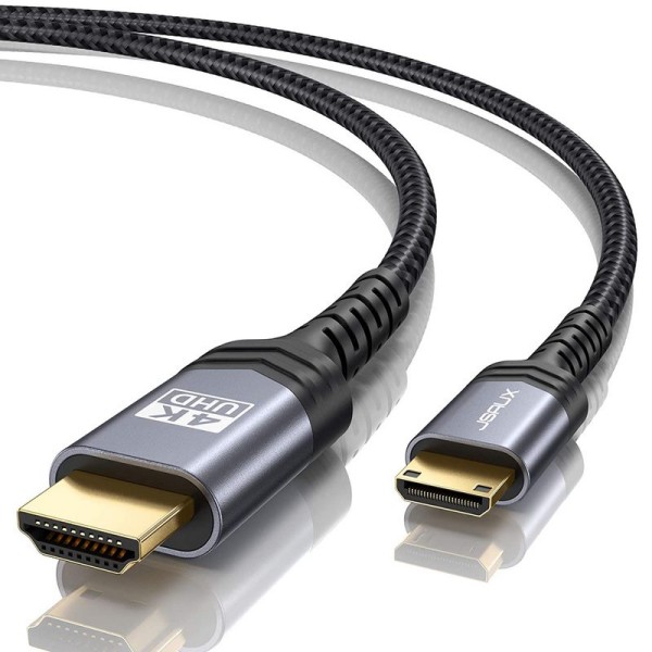 HDMI-A zu HDMI-Mini Nylon Kabel 4K 60Hz 3D HDR HDCP 2.2 18 Gbps - 2 m - DJI RC Pro Enterprise